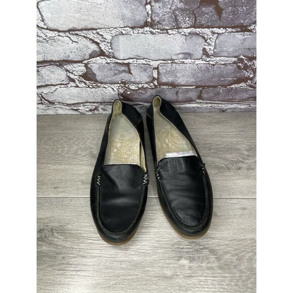 OluKai Kiele Black Leather Loafer Convertible Slip On Flats Shoes Women 9M US/39 - Picture 15 of 16